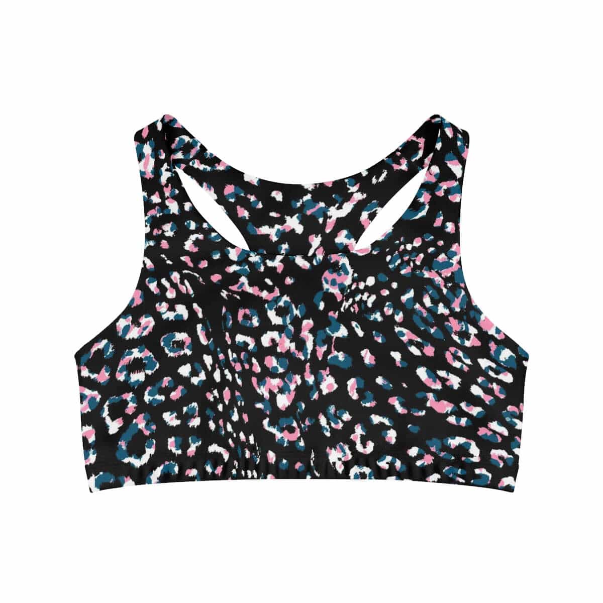 Printify Sports Bra XS Dark Leopard Sports Bra