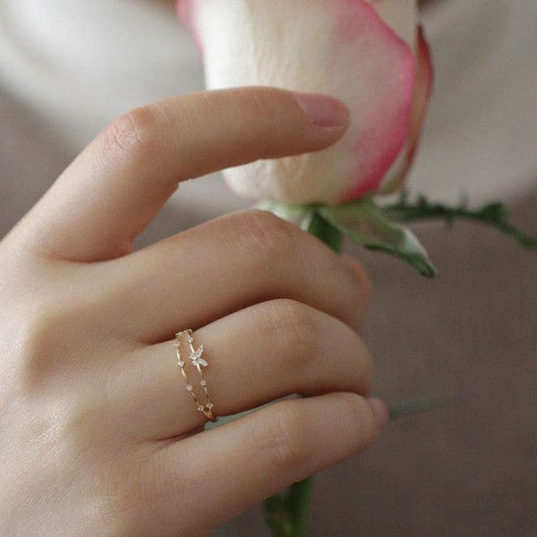 SOCALI Jewelry Silver Butterfly Ring - Sweet, dainty, delicate silver little butterfly everyday ring