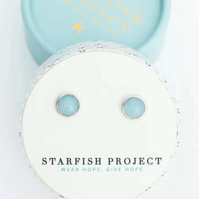 Starfish Project, Inc Jewelry Breathe Aquamarine Studs