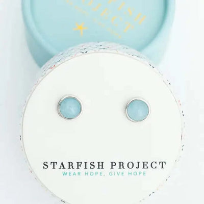 Starfish Project, Inc Jewelry Breathe Aquamarine Studs