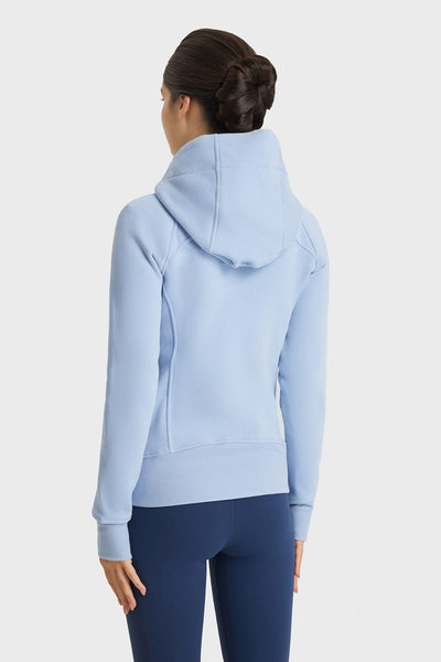 Trendsi activewear Zip Up Seam Detail Hooded Sports Jacket